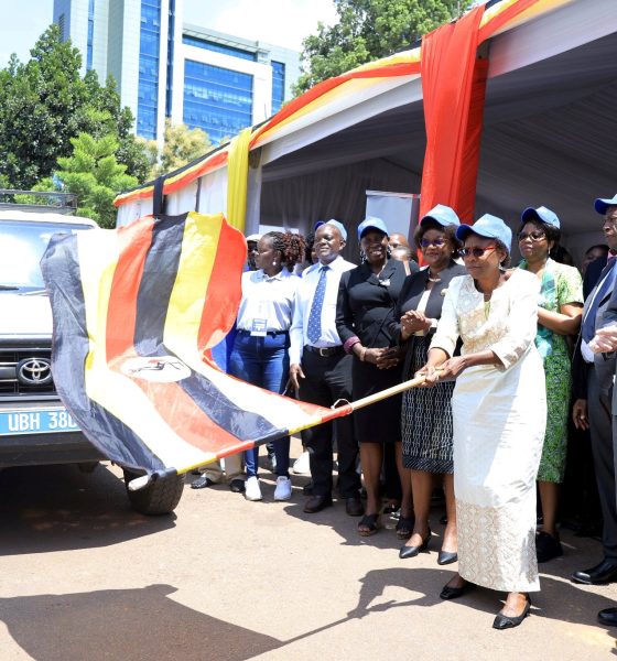 Dr. Jane Ruth Aceng, flagging off UPHIA 2025 field study teams in Kampala ahead of data collection starting early June. May 29th, 2025. Ministry of Health (MoH), with technical assistance from Makerere University School of Public Health (MakSPH), Uganda Bureau of Statistics (UBOS), Uganda Virus Research Institute (UVRI), and the U.S. Centers for Disease Control and Prevention (U.S. CDC), funded by the U.S. government through PEPFAR official launch of third Uganda Population-based HIV Impact Assessment (UPHIA 2025) survey, 29th May 2025, Kampala Uganda, East Africa.