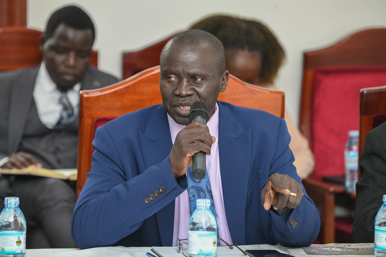 The Chairperson UVCF, Prof. Paul Waako. Extraordinary sitting of the Uganda Vice Chancellors Forum (UVCF) meeting to discuss Higher Education Access Certificate (HEAC) programme and Technical and Vocational Education and Training (TVET) Act, 2025, Senior Common Room, Makerere University, Kampala Uganda, East Africa on 23rd June 2025.