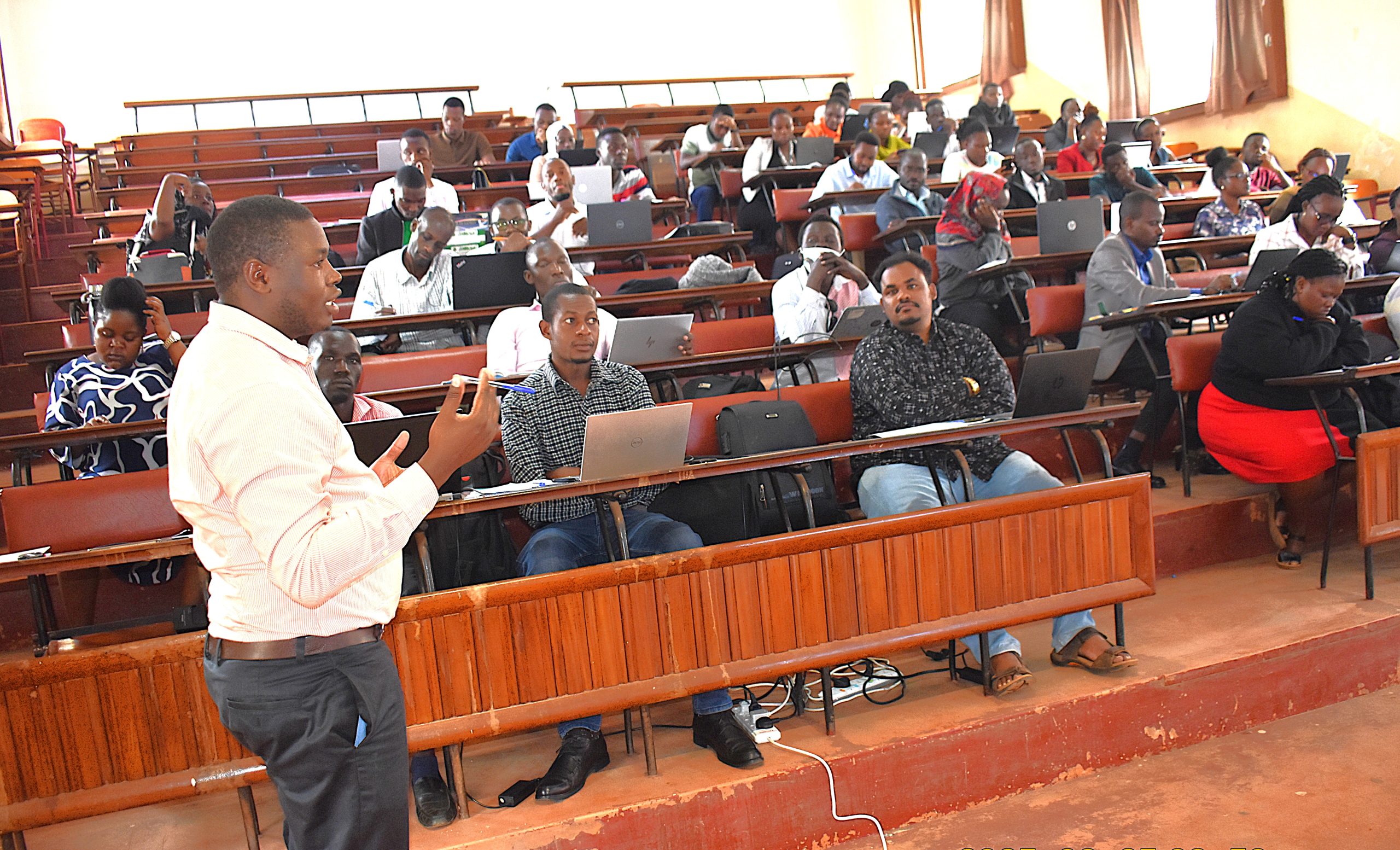 A graduate student seeking clarification on some of the components of the AAAA. Agricultural Policy Research Centre (APRC), housed within the College of Agricultural and Environmental Sciences (CAES) two-day intensive training workshop on African Agriculture Adaptation Atlas (AAAA), 25th-26th June 2025, School of Agricultural Sciences, Makerere University, Kampala Uganda, East Africa 2nd July 2025.