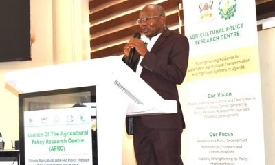 Prof. Bernard Bashaasha, Coordinator of the APRC speaking at the launch of the Centre. Agricultural Policy Research Centre (APRC), housed within the College of Agricultural and Environmental Sciences (CAES) two-day intensive training workshop on African Agriculture Adaptation Atlas (AAAA), 25th-26th June 2025, School of Agricultural Sciences, Makerere University, Kampala Uganda, East Africa 2nd July 2025.