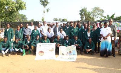 The interns attached to Masaka District together with the programme coordinators and supervisors during the Field Day ceremony held at Green Valley Farm in Kyesiiga Sub-county. College of Agricultural and Environmental Sciences (CAES) at Makerere University, Kampala Uganda, East Africa revitalization of internship programme for 51 students at Mbulamu Integrated Farm, Mpigi District and Green Valley Farm, Masaka District. Coordinators: Dr. Emmanuel Opolot, Dr. Gabriel Karubanga.
