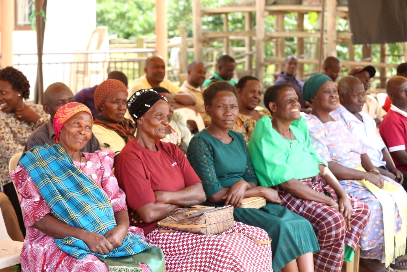 Some of the farmers from Masaka District that participated in the Field Day activities at Green Valley Farm. College of Agricultural and Environmental Sciences (CAES) at Makerere University, Kampala Uganda, East Africa revitalization of internship programme for 51 students at Mbulamu Integrated Farm, Mpigi District and Green Valley Farm, Masaka District. Coordinators: Dr. Emmanuel Opolot, Dr. Gabriel Karubanga.