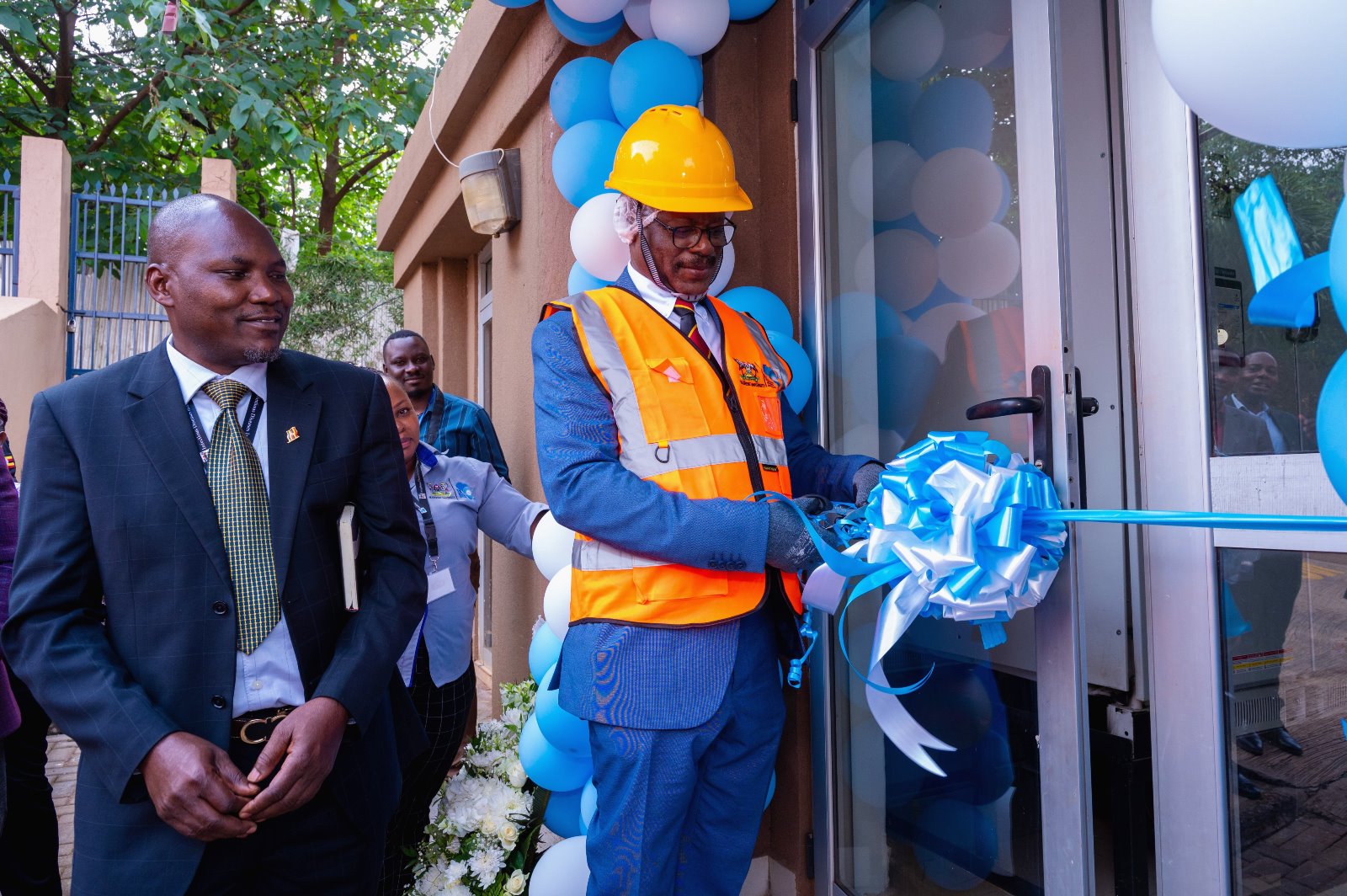 Vice Chancellor, Prof. Barnabas Nawangwe inaugurated the Infectious Diseases Institute (IDI) at Makerere University's ground-breaking 384kWp solar-powered electricity grid, Africa’s largest campus-based solar system, July 24, 2024, Kampala Uganda, East Africa.