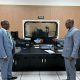 The Vice Chancellor, Prof. Barnabas Nawangwe (L) with Vice Chancellor, Prof. Didas Kayihura (R) at the University of Rwanda Kigali.