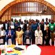 Participants in a group photo with Hon. Dr. Monica Musenero, Prof. Buyinza Mukadasi and other officials after the opening and graduation ceremony on 1st July 2026. 4th Cohort of Makerere University Inclusive Green Economy (IGE) Fellows—senior public servants from five key government institutions who completed a year-long training on green economic transformation focusing on reducing emissions in Uganda’s transport sector graduation and introduction of IGE Cohort 2025-2026, Kampala Kolping Hotel, East Africa 2nd July 2025.