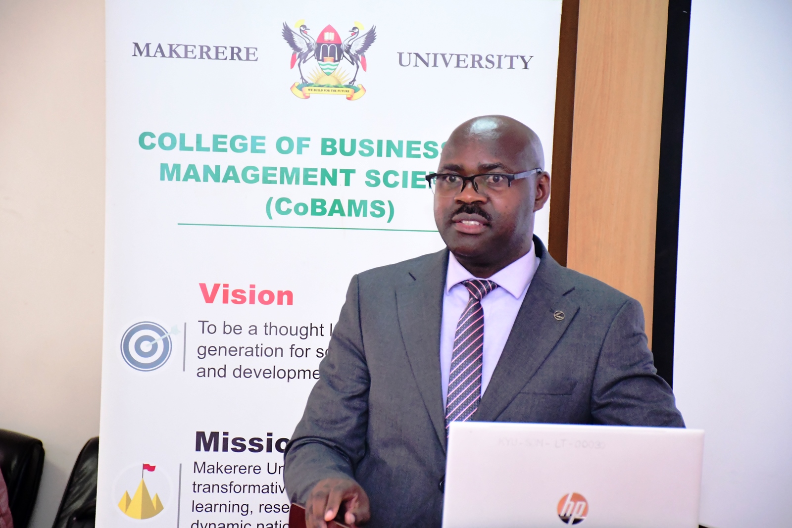 Dr. Martin Bakundana. School of Business, College of Business and Management Sciences (CoBAMS) five-day strategic leadership training for the first cohort of University managers, Day1-7th July 2025, Makerere University, Kampala Uganda, East Africa.