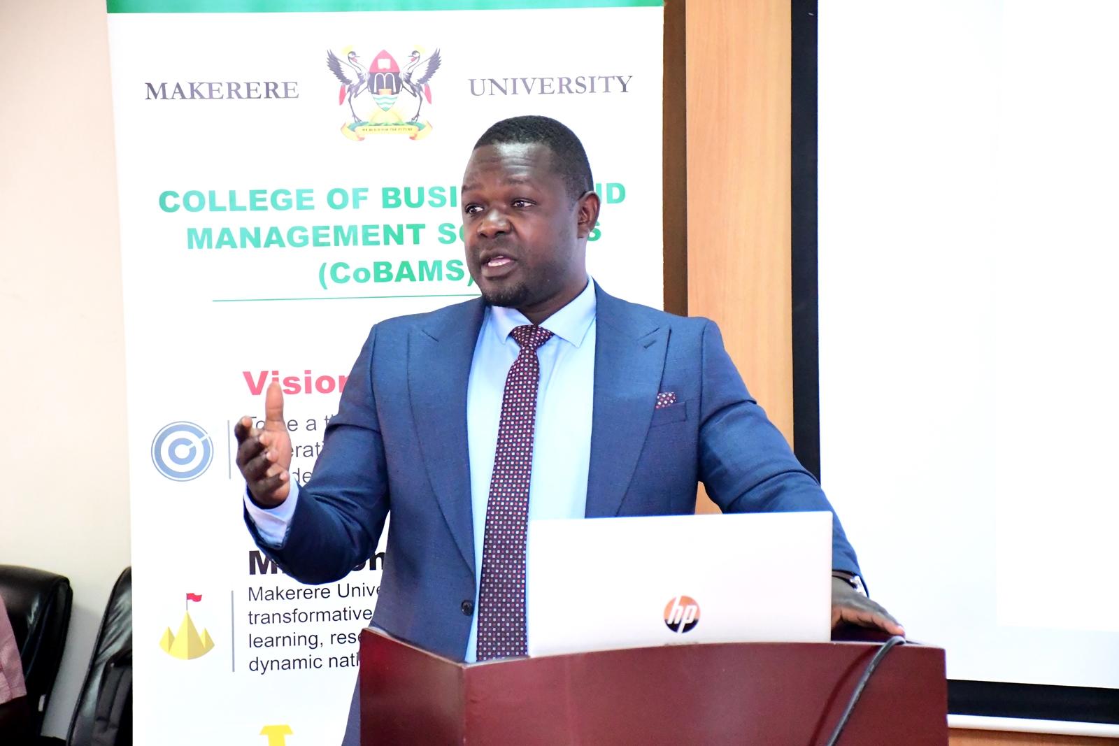 Dr. Sam Eyamu. School of Business, College of Business and Management Sciences (CoBAMS) five-day strategic leadership training for the first cohort of University managers, Day1-7th July 2025, Makerere University, Kampala Uganda, East Africa.