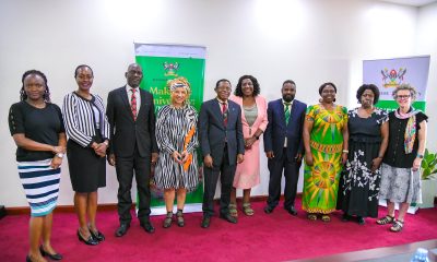 Prof. Buyinza Mukadasi (5th L) with Right to Left: Prof. Marlene Rebori, Prof. Margaret Khaitsa, Dr. Euzobia Mugisha Baine, Assoc. Prof. Robert Wamala, Dr. Naomi Lumutenga, Dr. Soraya Beukes, Assoc. Prof. Julius Kikooma, Dr. Winifred Kabumbuli and Ms. Doreen Tazwaire during the courtesy call on 8th July 2025. Higher Education Resource Services–East Africa (HERS-EA) delegation courtesy call on the Vice Chancellor ahead of the HERS-EA Eighth Academy, 8th July 2025, Main Building, Makerere University, Kampala Uganda, East Africa.
