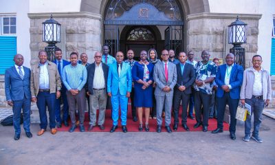 Prof. Edward Bbaale (5th Left) with the delegation from IGAD after their courtesy visit on 29th July 2025. Chairperson and Members of the Intergovernmental Authority on Development (IGAD) Board of the Higher Education Council Courtesy Visit to Makerere University, Kampala Uganda, East Africa, Tuesday 29th July 2025.