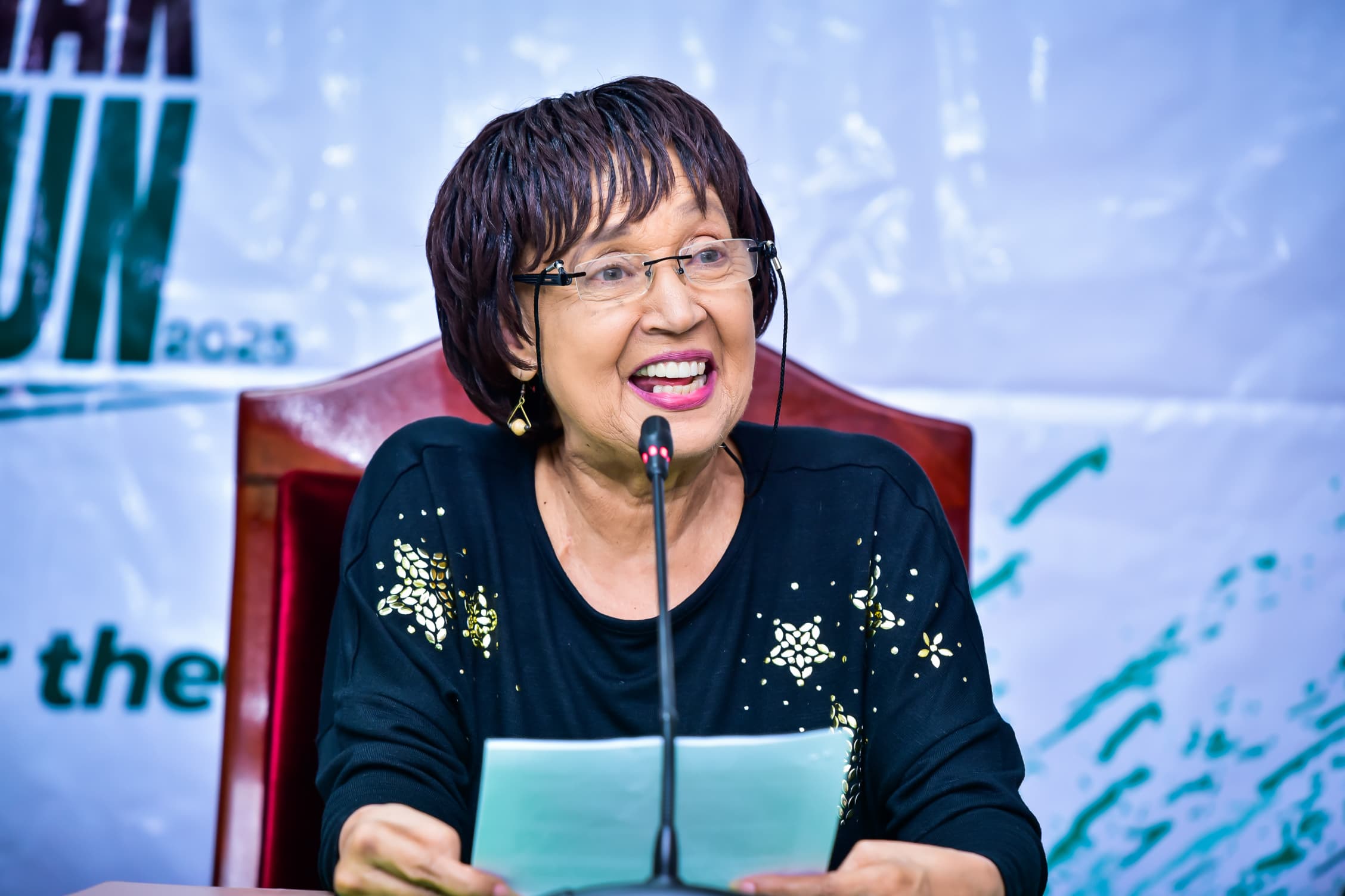 MakEF Board Chairperson, Dr. Maggie Kigozi. Makerere University Endowment Fund (MakEF)’s flagship initiative – the Makerere University Marathon unveiling of NCBA Bank Uganda as Platinum Sponsor with UGX 1.45 Billion over five years, 9th July 2025, Kampala, East Africa.