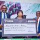 Left to Right: NCBA Bank CEO-Mr. Mark Muyobo, MakEF Board Chairperson-Dr. Maggie Kigozi and the Vice Chancellor-Prof. Barnabas Nawangwe hold the dummy cheque unveiling the UGX 1.45 billion sponsorship for the Makerere Marathon for the next five years. Makerere University Endowment Fund (MakEF)’s flagship initiative – the Makerere University Marathon unveiling of NCBA Bank Uganda as Platinum Sponsor with UGX 1.45 Billion over five years, 9th July 2025, Kampala, East Africa.