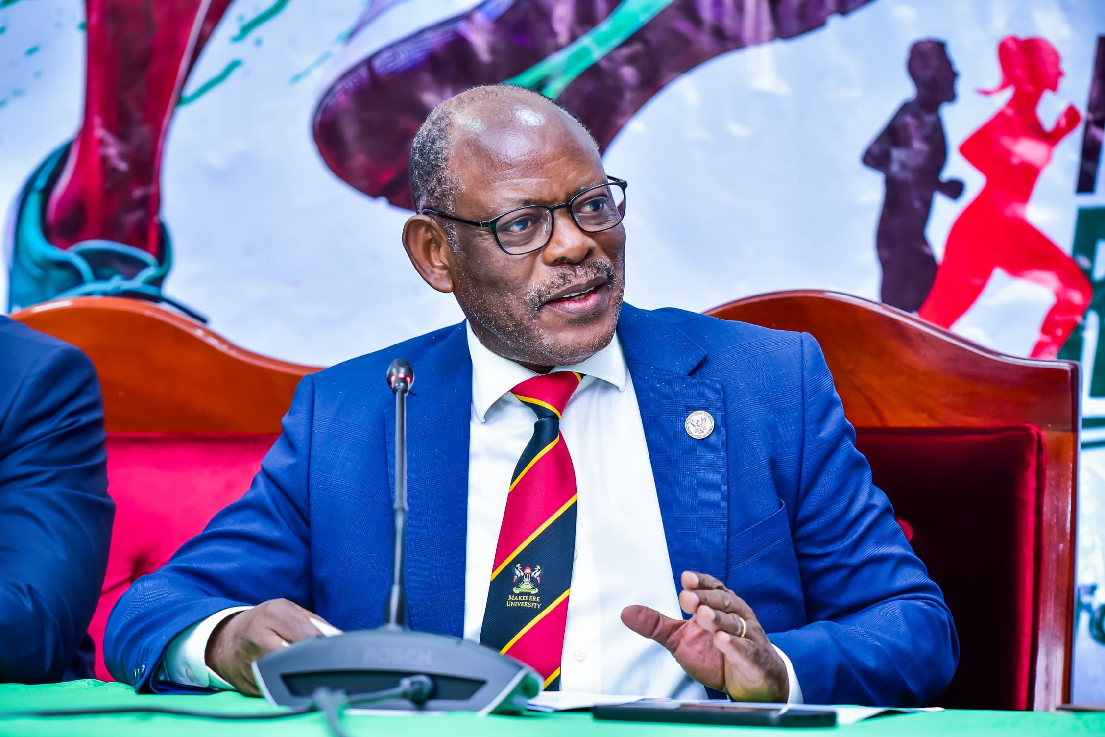 Prof. Barnabas Nawangwe makes his remarks. Makerere University Endowment Fund (MakEF)’s flagship initiative – the Makerere University Marathon unveiling of NCBA Bank Uganda as Platinum Sponsor with UGX 1.45 Billion over five years, 9th July 2025, Kampala, East Africa.