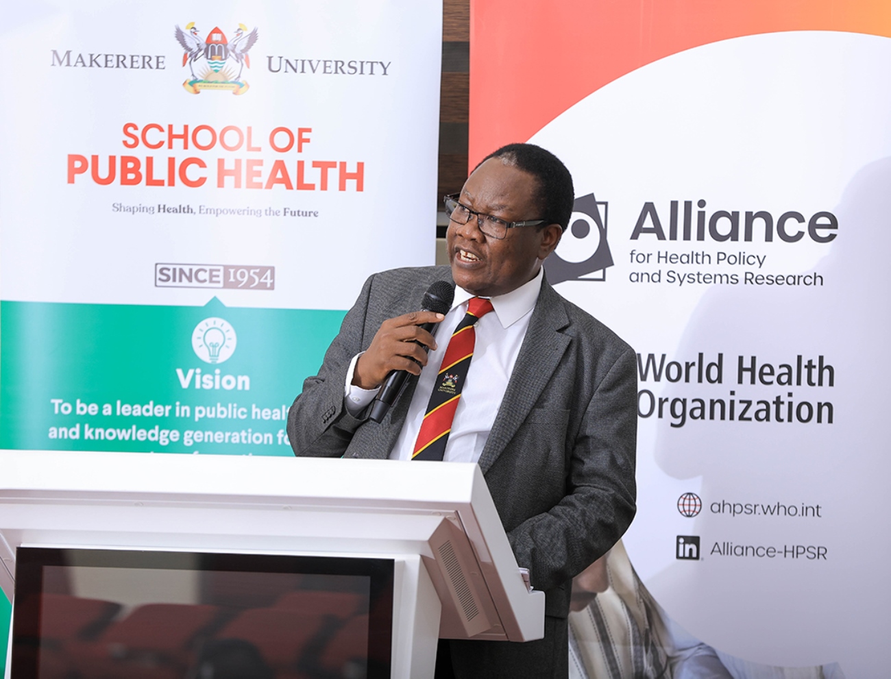 Partnerships for Stronger Knowledge Systems in Africa (KNOSA) East Africa Learning Forum, held July 9–10, 2025, hosted by Makerere University School of Public Health (MakSPH) with support from the WHO Alliance for Health Policy and Systems Research, Kampala Uganda, East Africa.