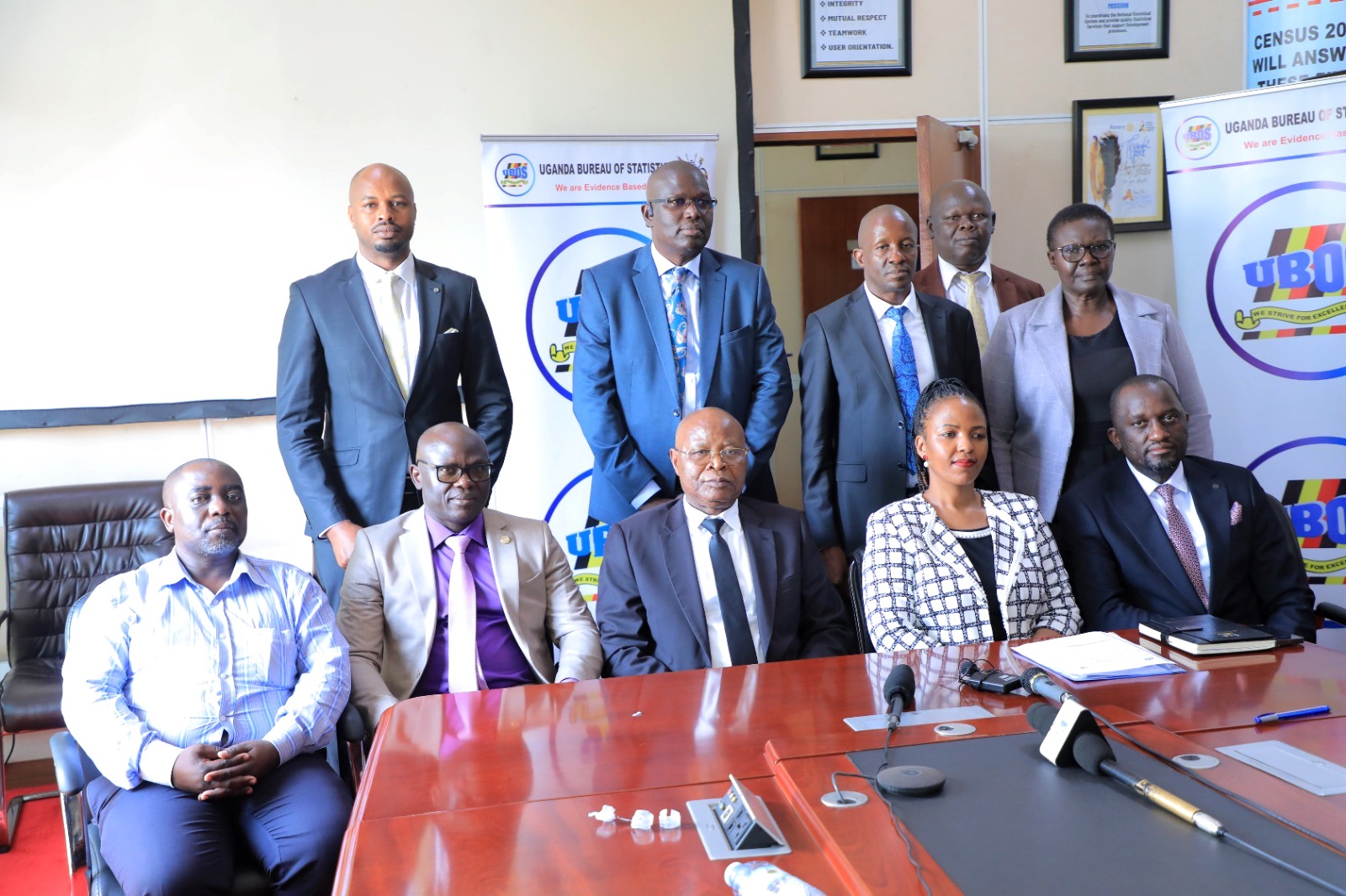 Some of the accounting officers who attended the handover ceremony. Makerere University receiving 700 digital tablets from the Uganda Bureau of Statistics (UBOS), aimed at enhancing statistical research, teaching, and data-driven decision-making across the institution, 30th June 2025, Kampala Uganda, East Africa.