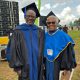 Vice Chancellor stands with the first female student of Gondar University, Ethiopia at the 70th Anniversary celebrations