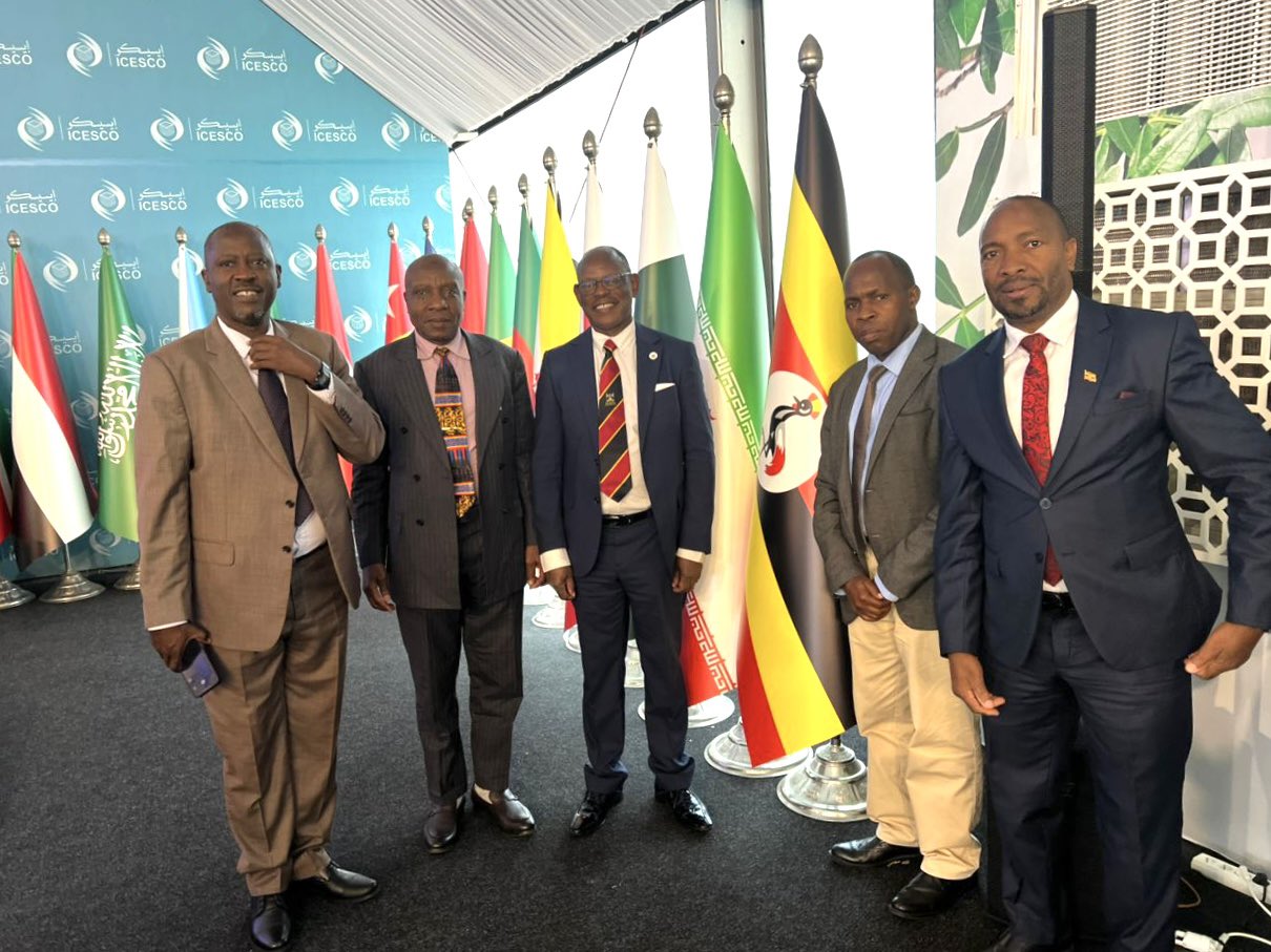 Prof. Barnabas Nawangwe with the Ugandan delegation at the VC-Forum-2025 in Rabat, Morocco
