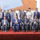 Participants of the KNOSA East Africa Learning Forum alongside members of the WHO Alliance for Health Policy and Systems Research in a group photo with Makerere University Vice Chancellor, Prof. Barnabas Nawangwe at the Forum meeting in Kampala, Uganda.