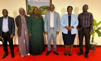 Prof. Barnabas Nawangwe poses with the delegation from CHUSS