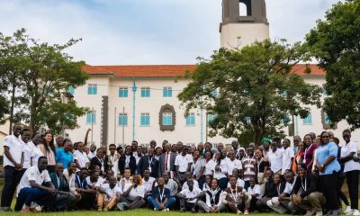 Prof. Barnabas Nawangwe with Mastercard Scholars Programme Scholars Council representatives at Makerere