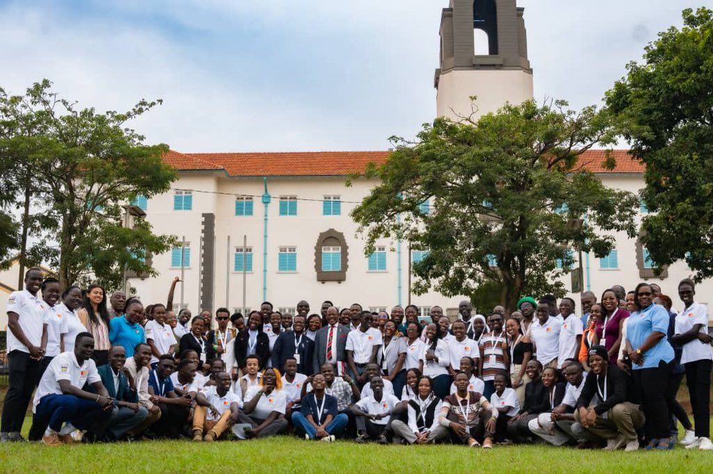 Prof. Barnabas Nawangwe with Mastercard Scholars Programme Scholars Council representatives at Makerere