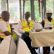 Prof. Barnabas Nawangwe (Third Right) in a site meeting with National Enterprise Corporation officials at Mary Stuart Hall