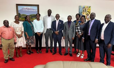 The Vice Chancellor, Prof. Barnabas Nawangwe with the Advisory Board of the Mastercard Foundation Scholars Programme at Makerere University