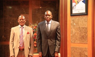 Prof. Barnabas Nawangwe with Dr. Michael Atingi-Ego who has been appointed Govenor Bank of Uganda