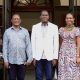Prof. Barnabas Nawangwe with Pr. Robert Kayanja and another official