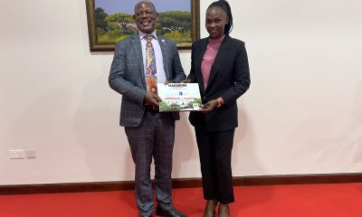 The Vice Chancellor, Prof. Barnabas Nawangwe with the Woman Member of Parliament of Busia District, Hon. Hellen Auma Wandera on a courtesy call