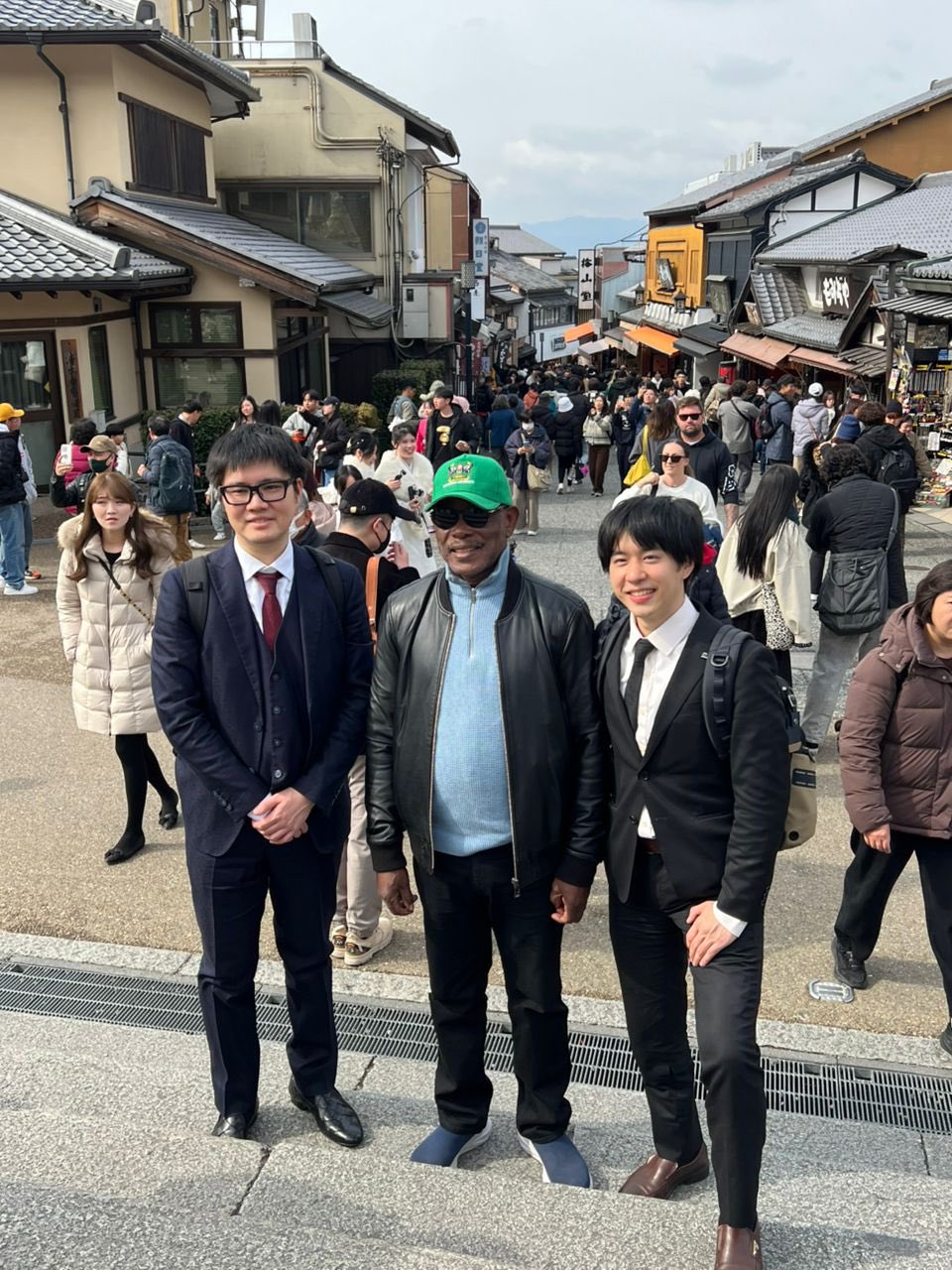 The Vice Chancellor, Prof. Barnabas Nawangwe (C) together with other officials in Kyoto Japan.