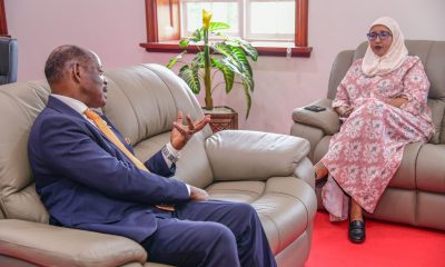 The Vice Chancellor, Prof. Barnabas with Ambassador of Somalia in Uganda, Her Excellency Ms. Fardossa Mohamed Kanyare on her visit at Makerere