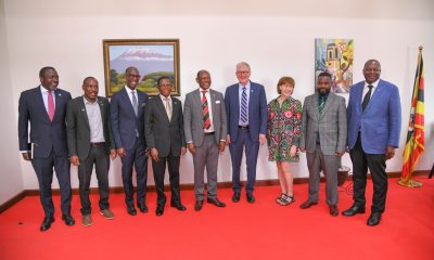 Prof. Barnabas Nawangwe, President Alan Shepard and other officials from Makerere and Western Universities