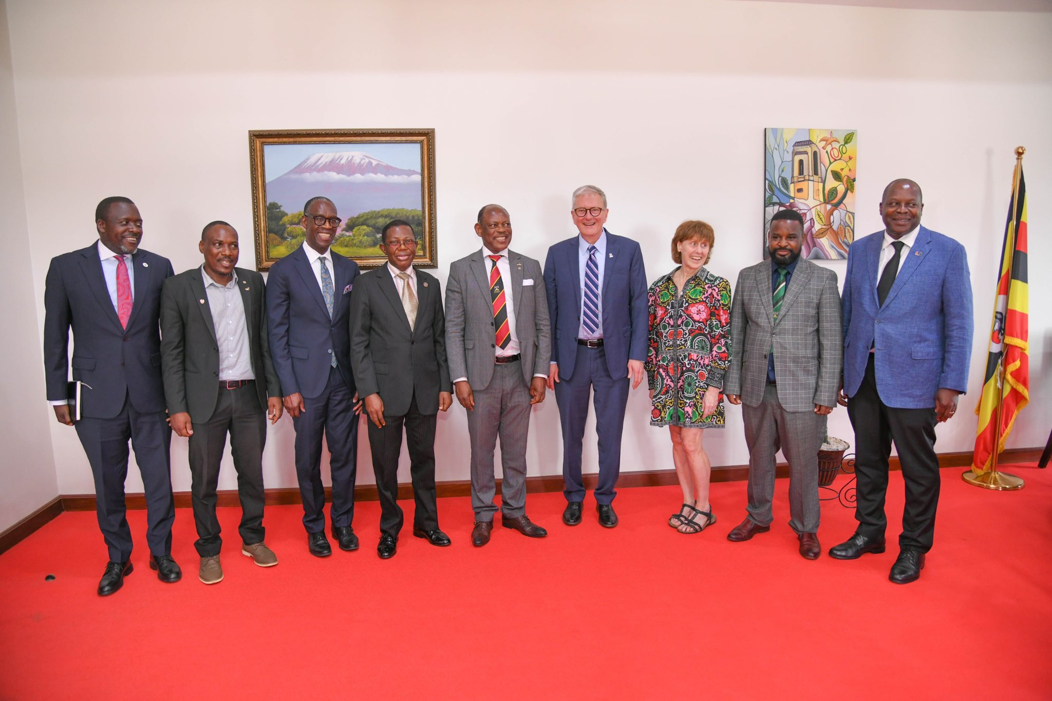 Prof. Barnabas Nawangwe, President Alan Shepard and other officials from Makerere and Western Universities
