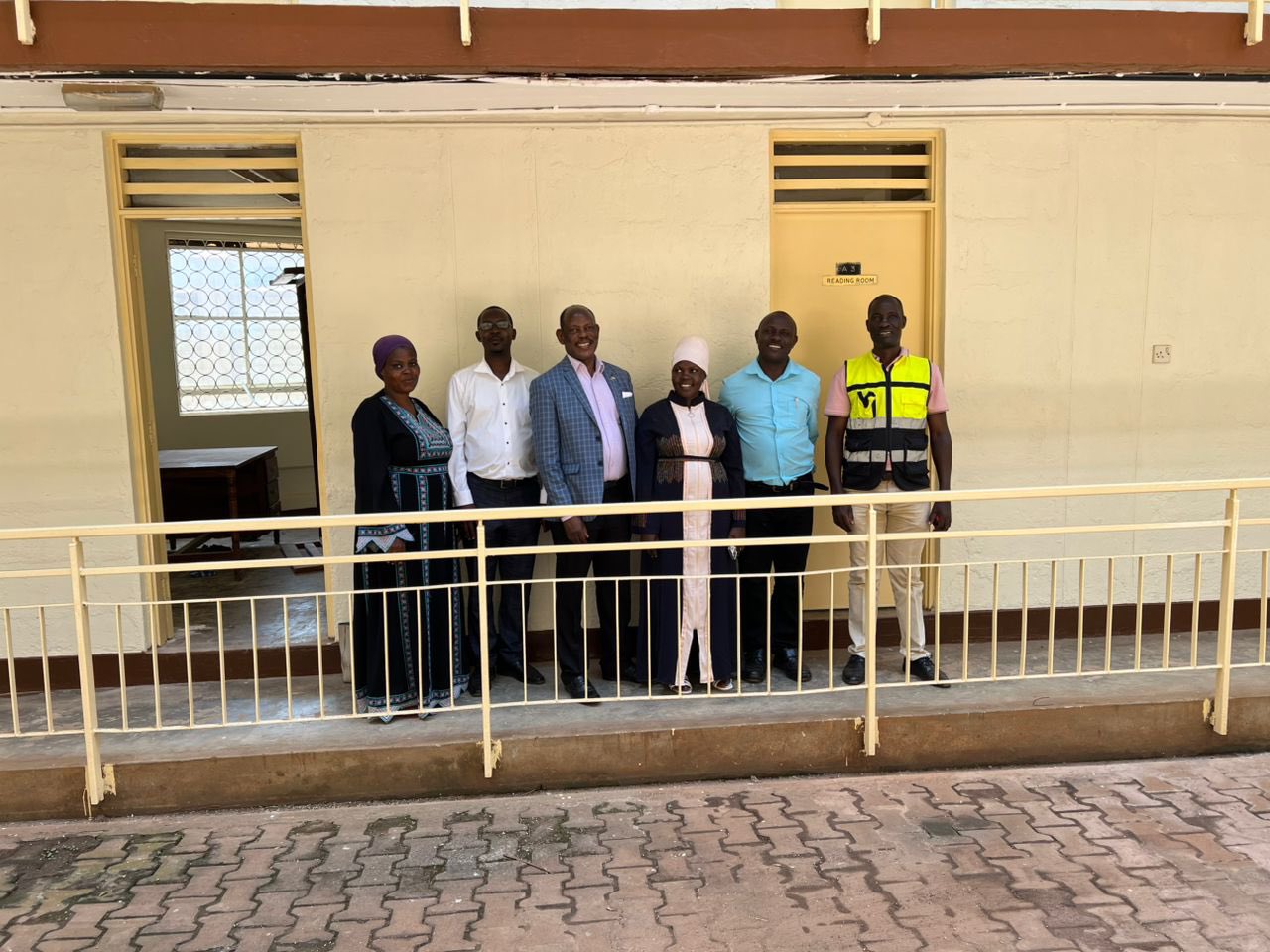 Prof. Barnabas Nawangwe (3rd Left) with other officials at Dag Hammarskjold Hall
