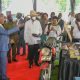 His Excellency President Yoweri Kaguta Museveni Inspecting one of the stalls at the Research and Innovations Week