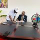 The Vice Chancellor, Prof. Barnabas Nawangwe updating his voter information in the voters register