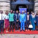 Officials from Makerere University and DFCU Bank pose for a group photo at the Main Building Entrance after the MoU signing ceremony on 4th July 2025. Makerere University and DFCU Bank Limited sign a three-year Memorandum of Understanding (MoU) designed to enhance academic excellence, advance research and innovation capabilities, and provide crucial student support services through key activities; Annual Tumusiime Muteile Lecture, MakRun and Student activities, 4th July 2025, Council Room, Main Building, Makerere University, Kampala Uganda, East Africa.