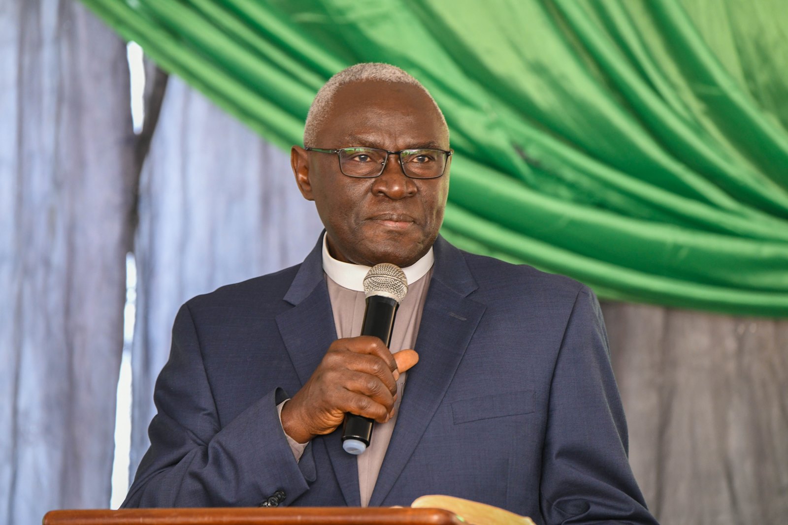 Rev. Canon Dr. John Senyonyi delivered the day's message. 2nd Prayer Breakfast, Theme: “Integrating Faith, Learning and Service”, Speaker: Rev. Canon Dr. John Senyonyi, 1st August 2025, St. Francis Chapel Gardens, Makerere University, Kampala Uganda, East Africa.