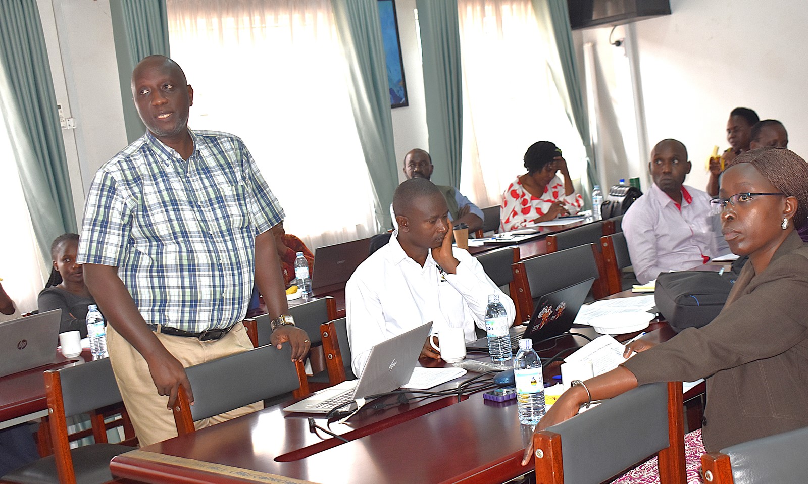 Mr. Alex Kisembo from RECO Industries Limited shared their experience in soybean processing and outlined their planned contribution to the project’s product development streams. Inception meeting for Healthy Soy Project Funded by the Danish Ministry of Foreign Affairs through DANIDA, to develop sustainable, affordable, and nutritious soy-based food solutions to help combat stunting in Uganda and other climate-vulnerable regions, 15th August 2025, College of Agricultural and Environmental Sciences (CAES), Makerere University, Kampala Uganda, East Africa.