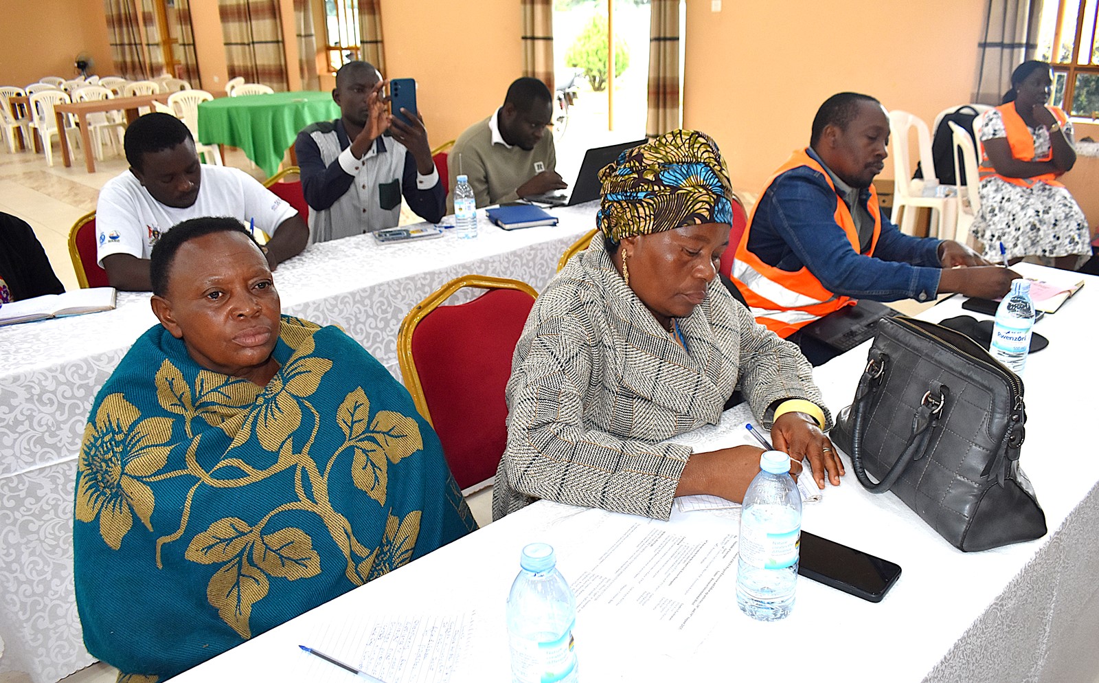 Participants following the proceedings of the workshop. Launch of Phase II of the Resilient Urban Food Systems (RUFS) project, aimed at deepening food security and climate resilience in Kasese Municipality and Mbale City. Funded through the AgriFoSe2030 programme and coordinated by Prof. Frank Mugagga, Department of Geography, Geo-Informatics, and Climatic Sciences, College of Agricultural and Environmental Sciences (CAES), Makerere University, Kampala Uganda, East Africa.