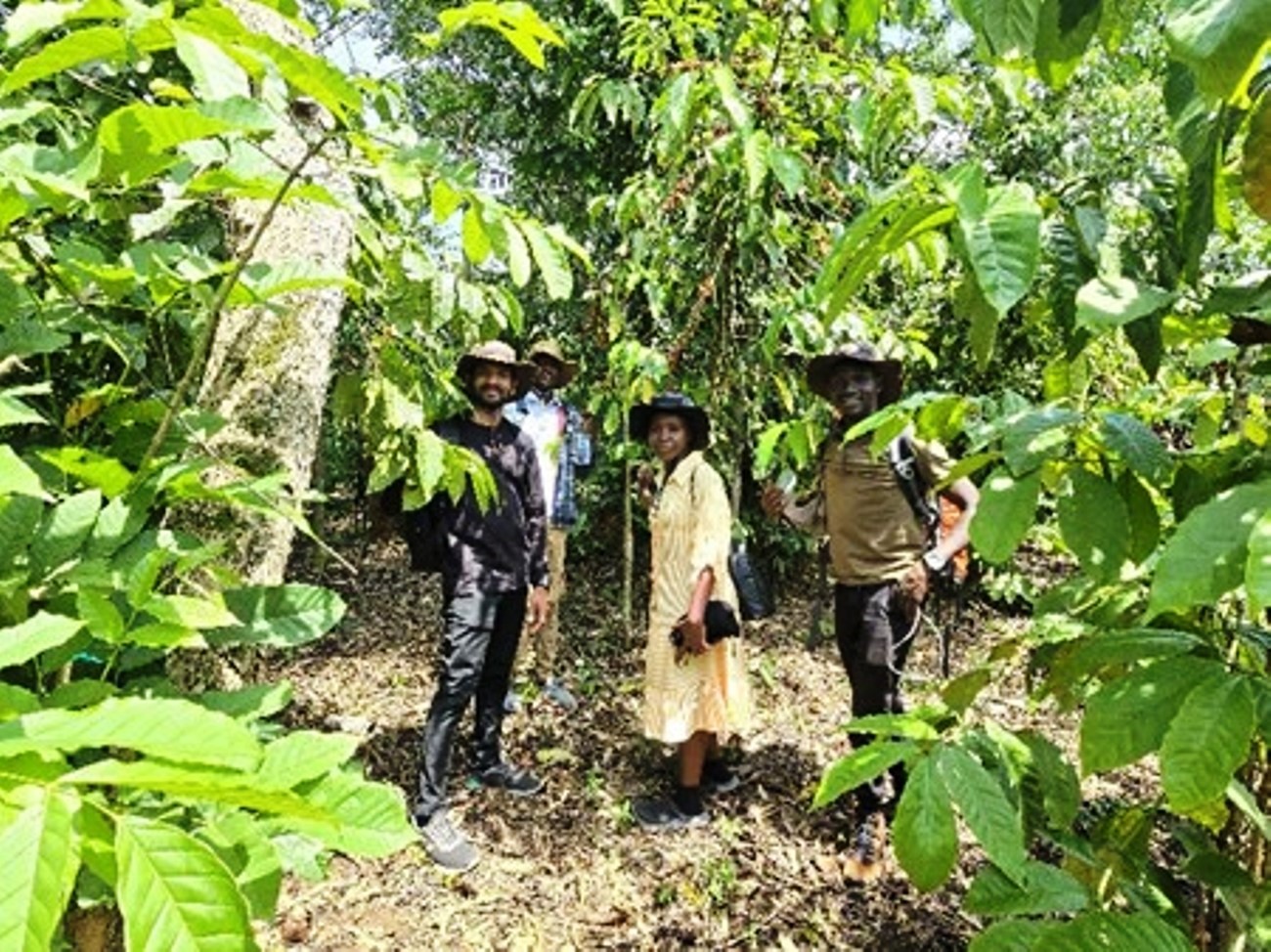 Students visiting family gardens that are practicing Ecotourism-driven agribusiness around the forest. DAAD-funded project course conducted under the collaborative partnership between Makerere University, Kampala Uganda, East Africa and Rhein-Waal University of Applied Sciences (Germany), emphasizing sustainability, conservation, and community engagement, annual field course, 26th May to 3rd June 2025, Makerere University Biological Field Station (MUBFS), Kibale National Park.