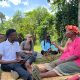 Students from Rhein-Waal University of Applied Sciences interacting with the elderly about the impacts of forests towards the community. DAAD-funded project course conducted under the collaborative partnership between Makerere University, Kampala Uganda, East Africa and Rhein-Waal University of Applied Sciences (Germany), emphasizing sustainability, conservation, and community engagement, annual field course, 26th May to 3rd June 2025, Makerere University Biological Field Station (MUBFS), Kibale National Park.