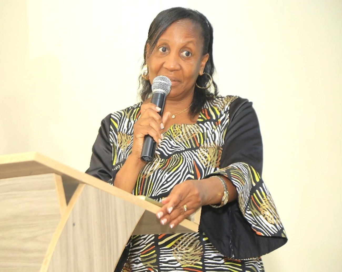 The Dean SFTNB, Dr Julia Kigozi appreciated the University and College Administration for their unwavering support towards students' projects and academic endeavours. She commended the students for their creativity and commitment to excellence in their work. End-of-recess exhibition School of Food Technology, Nutrition, and Biosystems Engineering, College of Agricultural and Environmental Sciences (CAES) showcasing student-led innovations, 24th July 2025, Makerere University, Kampala Uganda, East Africa.