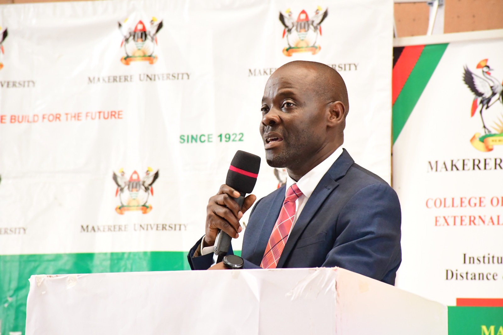 Associate Prof. Mathias Mulumba Bwanika. College of Education and External Studies (CEES) orientation ceremony to acquaint new students with College structures, academic programmes, services, and, its contribution to the University’s core functions, 6th August 2025, Yusuf Lule Central Teaching Facility Auditorium, Makerere University, Kampala Uganda, East Africa.