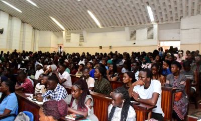School of Education first year students at the Orientation on 8th August 2025. School of Education, College of Education and External Studies (CEES) freshers’ orientation, School of Education Conference Hall, 8th August 2025, Makerere University, Kampala Uganda, East Africa.