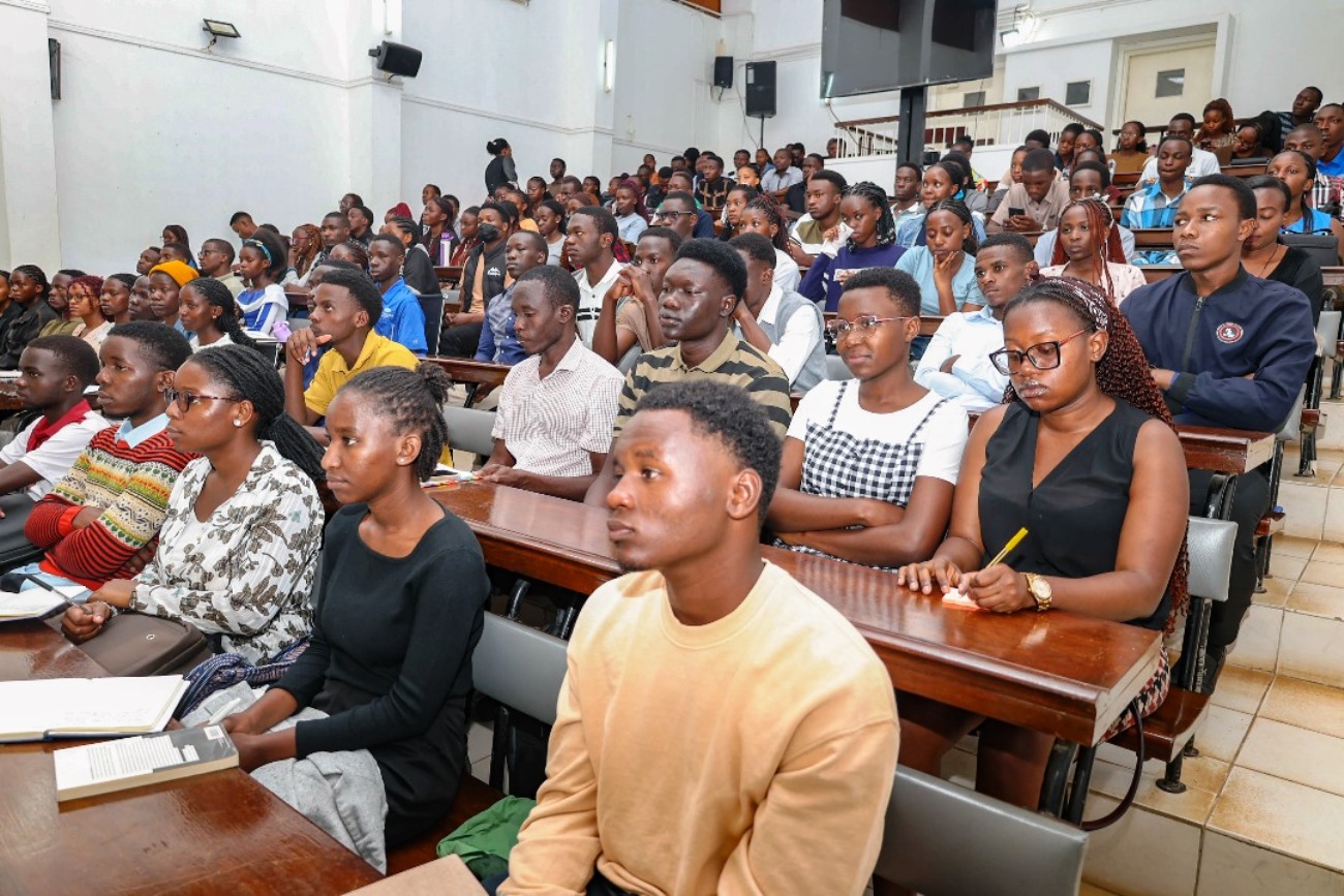 Some of the the students that attended the orientation session. Makerere University College of Health Sciences (MakCHS) academic year 2025/2026 freshers orientation meeting, 5th August 2024, Davies Lecture Theater, Kampala Uganda, East Africa.
