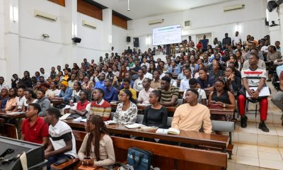Some of the the students that attended the orientation session in the Davies Lecture Theater, on 5th August 2025. Makerere University College of Health Sciences (MakCHS) academic year 2025/2026 freshers orientation meeting, 5th August 2024, Davies Lecture Theater, Kampala Uganda, East Africa.