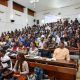 Some of the the students that attended the orientation session in the Davies Lecture Theater, on 5th August 2025. Makerere University College of Health Sciences (MakCHS) academic year 2025/2026 freshers orientation meeting, 5th August 2024, Davies Lecture Theater, Kampala Uganda, East Africa.