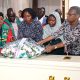 Left to Right: Prof. Gorretti Nassanga, Dr. John Baptist Imokola, Ms. Harriet Sebaana, Dr. Wilson Kaija, Dr. Aisha Nakiwala, Dr. Charlotte Ntulume and other colleagues lay a wreath on Dr. Brian Semujju's casket in St. Francis Chapel on 5th August 2025. Funeral service in honour of Dr. Brian Semujju-Senior Lecturer, Department of Journalism and Communication, School of Languages Literature and Communication, College of Humanities and Social Sciences (CHUSS), 5th August 2025, St. Francis Chapel, Makerere University, Kampala Uganda, East Africa.