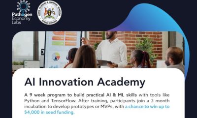 Applications for the AI Innovation Academy are now open! Deadline: September 4, 2025. Makerere University Centre for Artificial Intelligence (Mak AI), Pathogen Economy Labs and Science, Technology and Innovation Secretariat of Uganda, Kampala, East Africa.